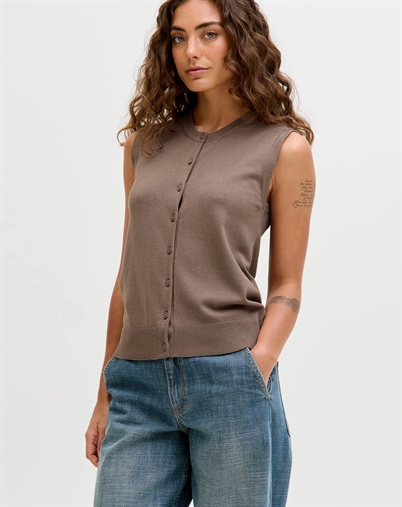 JJXX - JXOphelia Comfy Cardigan Vest - Brown Lentil